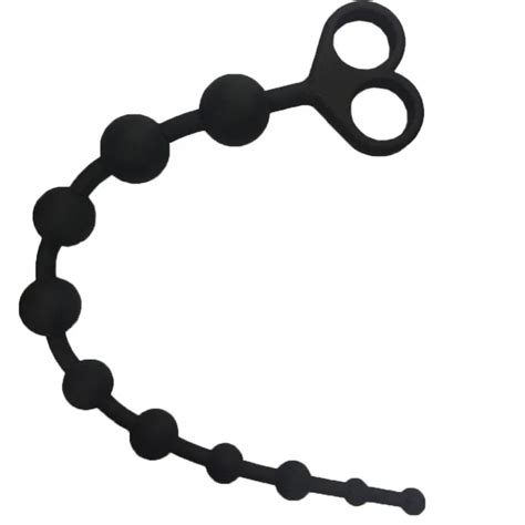 Performance Silicone 10 Anal Beads Black Buy Silicone 10 Anal Beads