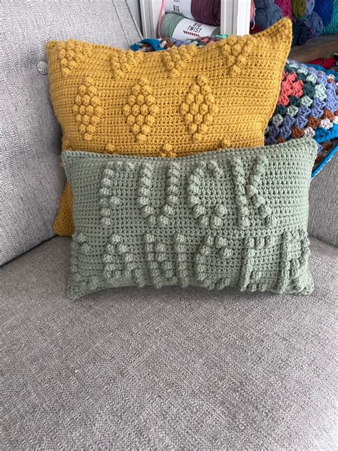 CROCHET PILLOW PATTERN Fuck Cancer Crochet Pillow Etsy
