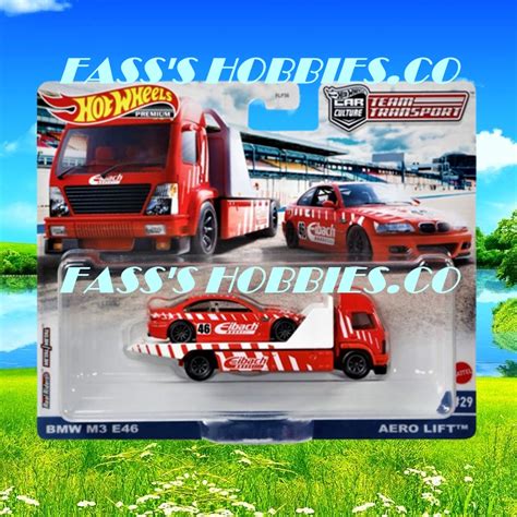HOT WHEELS PREMIUM TEAM TRANSPORT BMW M E EIBACH AERO LIFT CAR CULTURE With RUBBER TYRE