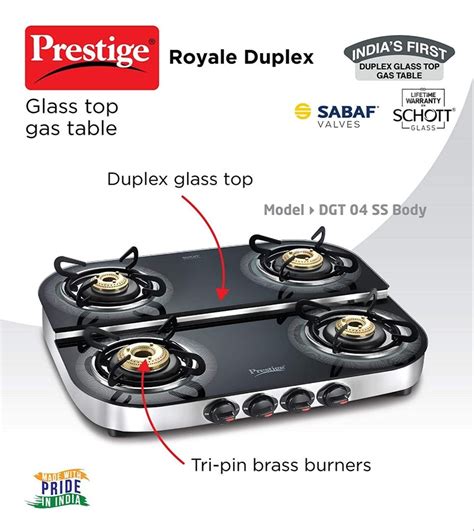 Prestige Royale Duplex Schott Glass Top Gas Stove At Rs 14145 Piece