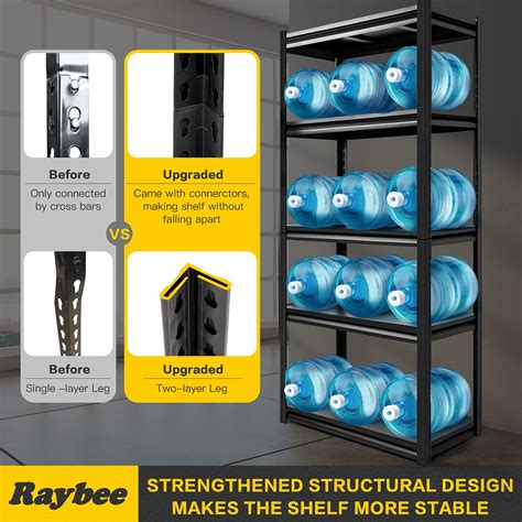 Buy Raybee Tier Garage Shelves Metal Heavy Duty Storage Shelf With