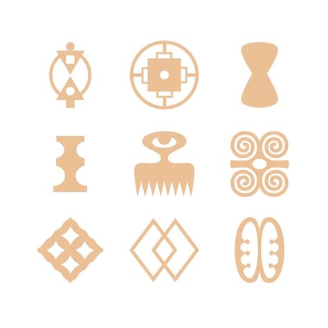 Free Vector Hand Drawn African Symbol Set