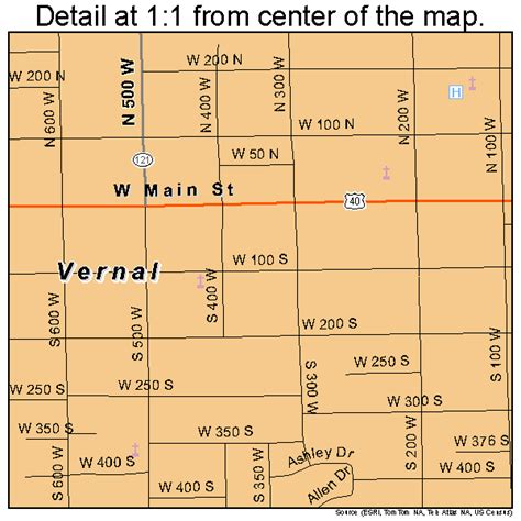 Vernal Utah Street Map 4980090