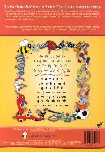 Jolly Phonics Pupil Book 1 In Print Letters British English Edition Staple Bound Colour