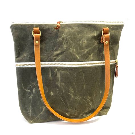 Waxed Canvas Bag Tan Distill Gallery