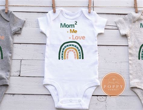Mom Me Love Lesbian Moms Baby Bodysuit LGBT Baby Etsy