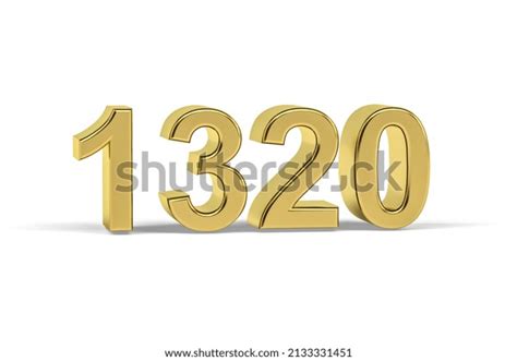 Golden 3d Number 1320 Year 1320 Stock Illustration 2133331451 ...