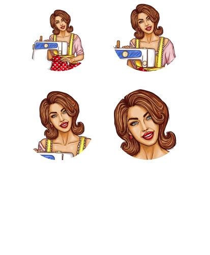 Naked Girl Covering Breast Pop Art Avatars Vector Image