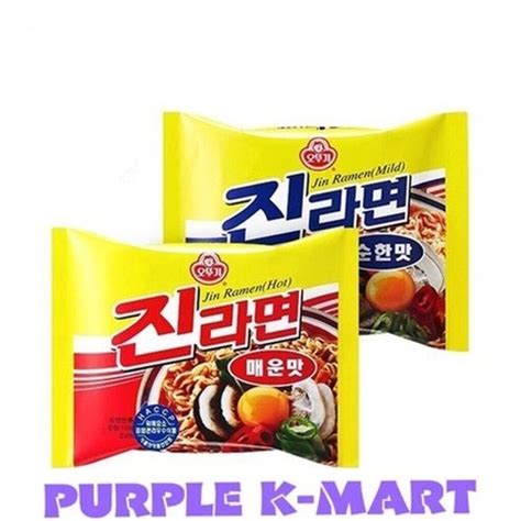 Ottogi Jin Ramen Jin Ramyeon Mild And Hot Spicy G Shopee Malaysia