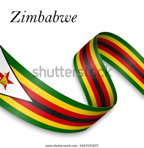 Zimbabwe Ribbon Flag Vector Over 567 Royalty Free Licensable Stock