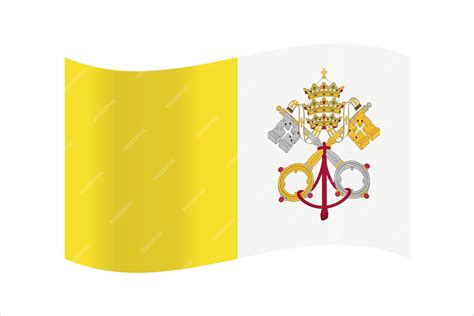Textura De La Ilustración De Fondo De La Bandera De La Santa Sede