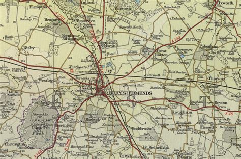 bury st edmunds map
