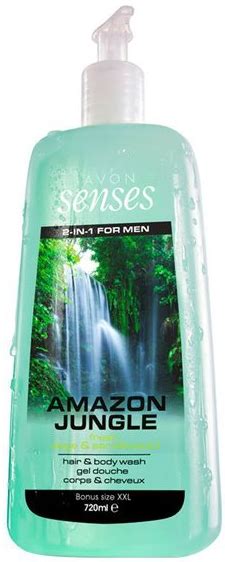 Avon Senses Amazon Jungle Hair And Body Wash Gel Doccia Shampoo Uomo