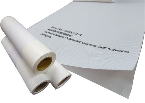 Eco Solvent Matte Polyester Canvas Roll Removable Self Adhesive 380gsm