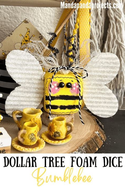 Dollar Tree Foam Dice Bumblebee Manda Panda Projects In Bee