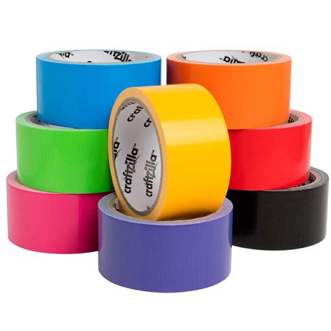 Buy Craftzilla Rainbow Colored Duct Tape — 8 Bright Duct Tape Colors ...