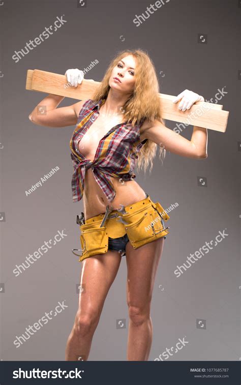 Sexy Beautiful Blonde Girl Isolated Over Foto Stok Shutterstock