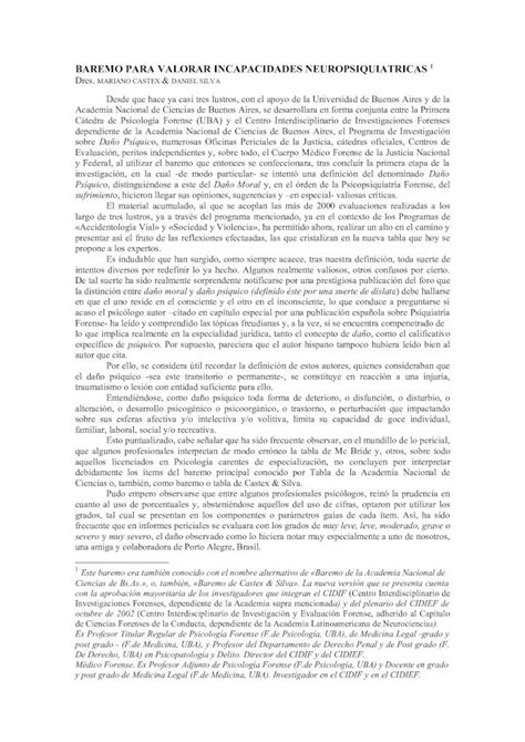 PDF 65102564 Baremo Para Valorar Incapacidades Neuropsiquiatricas