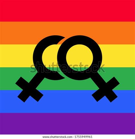 Rainbow Flags Symbols Sex Lesbian Sign Stock Vector Royalty Free Shutterstock