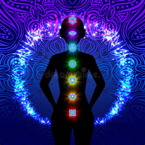 The Human Chakra System Stock Vector Illustration Of Meditation 37851807