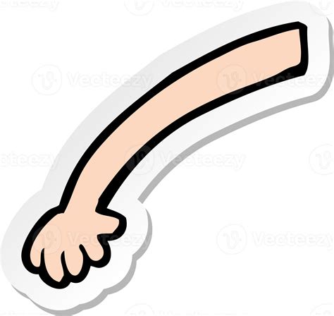 Sticker Of A Cartoon Arm 45235170 Png