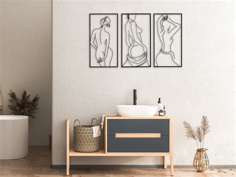 Nude Woman Body Metal Wall Art Naked Woman Back Decor Woman Etsy