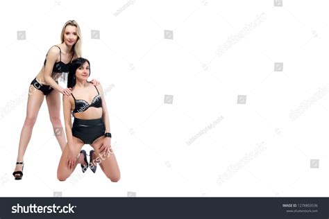 Two Women Blonde Brunette Sexy Dress Stock Photo Shutterstock