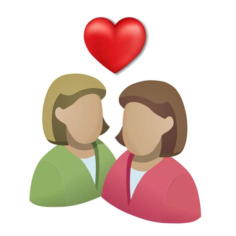 Love Between Two White Woman With Red Heart 5233003 Vector Art At Vecteezy