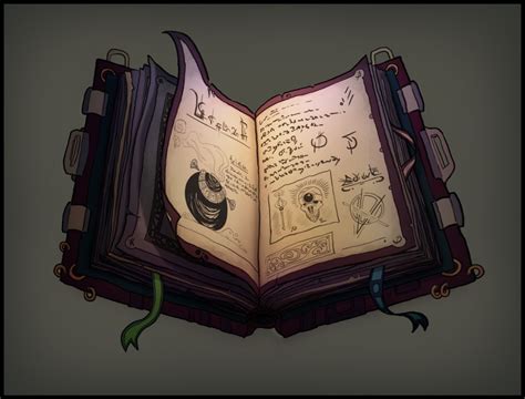 Artstation Black Grimoire Eliott ReniÉ Magic Book Fantasy Concept