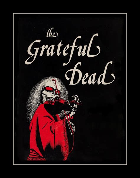 Vintage Grateful Dead Concert Poster Print, Skeleton Skull Graphics ...