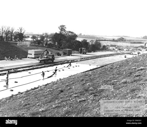 Construction Of The M11 Motorwayroad Worker Stock Photo Alamy