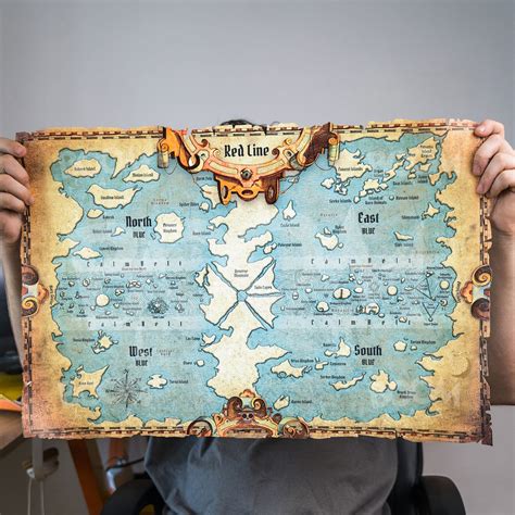 Anime One Piece World Map, Canvas Map, World Map, Canvas Scroll, Tabletop Gift, Anime Gift, Wall ...