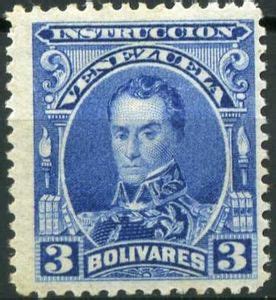 Stamp Sim N Bol Var Venezuela Instruccion Bolivar Series Of