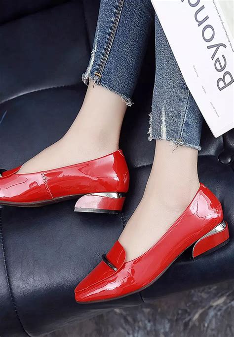 Buy Twenty Eight Shoes Vansa Cow Patent Low Heel Shoes Vsw F6752 2025