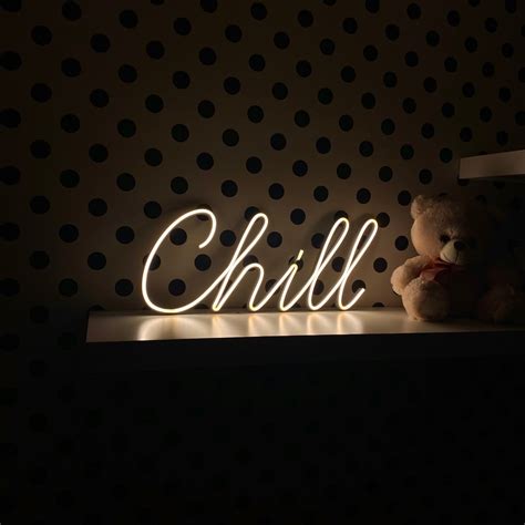 CHILL Neon Sign Chill Room Decor Chill Vibes Light Neon Sign Chill Neon