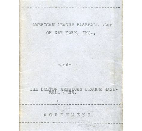 Babe Ruth S Curse Of The Bambino Contract Could Top Million
