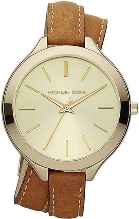 Michael Michael Kors Michael Kors Double Wrap Leather Strap Watch in ...