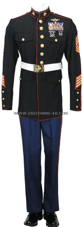 USMC MALE ENLISTED BLUE DRESS / BLUE-WHITE DRESS UNIFORM ("A" AND "B")