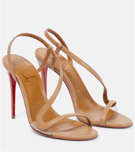 Nudes Rosalie Leather Sandals In Beige Christian Louboutin Mytheresa