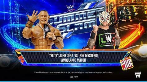 WWE 2k24 Ambulance Match Elite John Cena VS Rey Mysterio YouTube