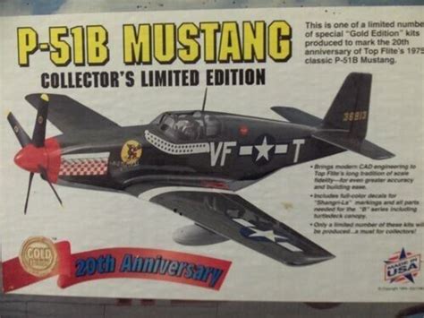 Top Flite P 51b Mustang Gold Special Edition 60 Size Plan Set Ebay