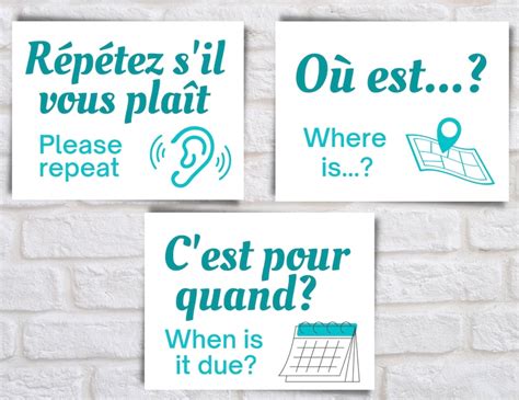 Common French Phrases Classroom Posters French Classroom Etsy