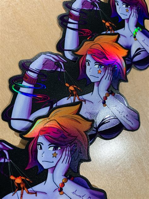 No More Monsters Scp 122 Shooting Star Nightlight Waifu Holographic Vinyl Sticker With 3d