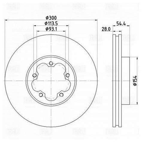 Купить Диск торм. для а/м Ford Transit (06-) перед. d=300 thk=28 PCD-5/ ...