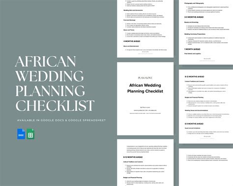 Free African Wedding Planning Checklist - Plan In Love