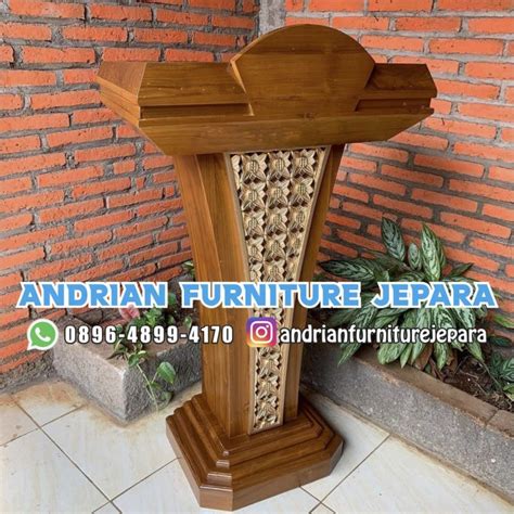 Podium Mimbar Jati Podium Pidato Kayu Jati Lazada Indonesia