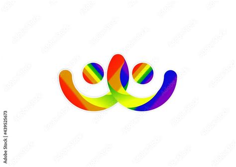 Vector Lgbtqa Logo Symbol Pride Flag Background Icon For Gay Lesbian Bisexual Transsexual