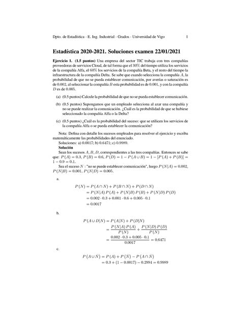 Soluciones Examen Enero 2021 Estadistica Jose Maria Matias