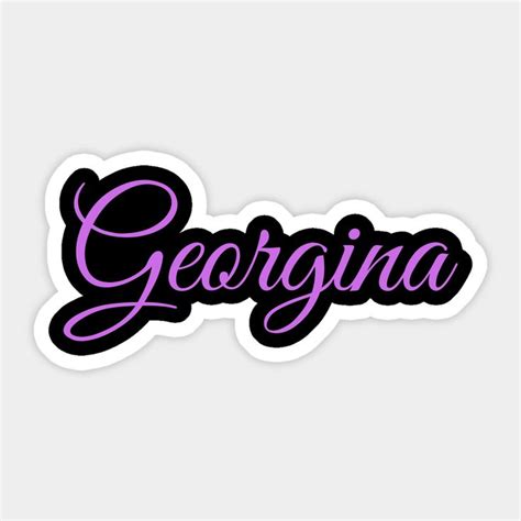 Georgina Girl Name Sticker Georgina Name Stickers Girl Names