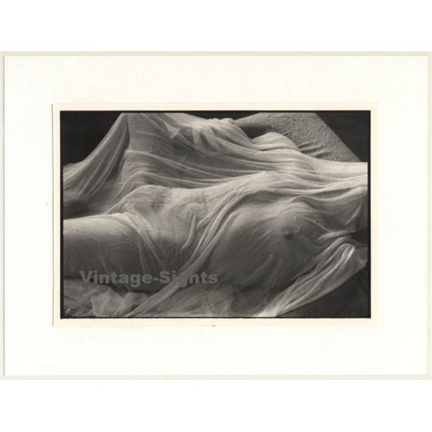 R Folco Nude Woman Covered By Silk Scarf Vintage Photo France S